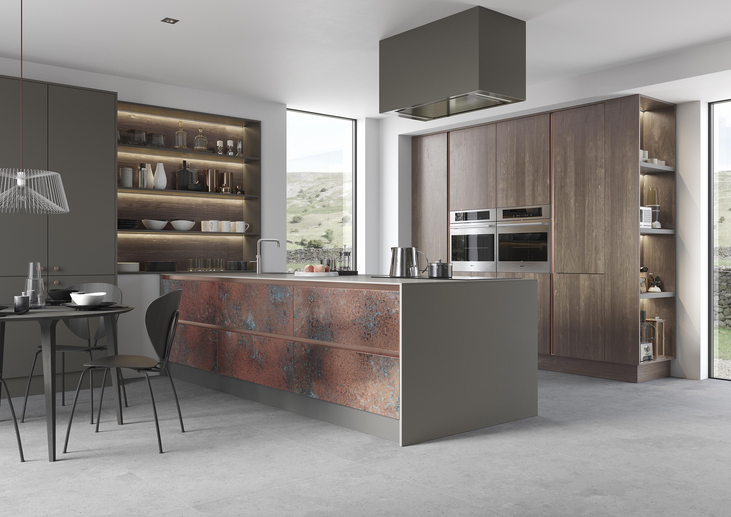 Ferro - Oxidized Copper and Rezana Espresso Oak
