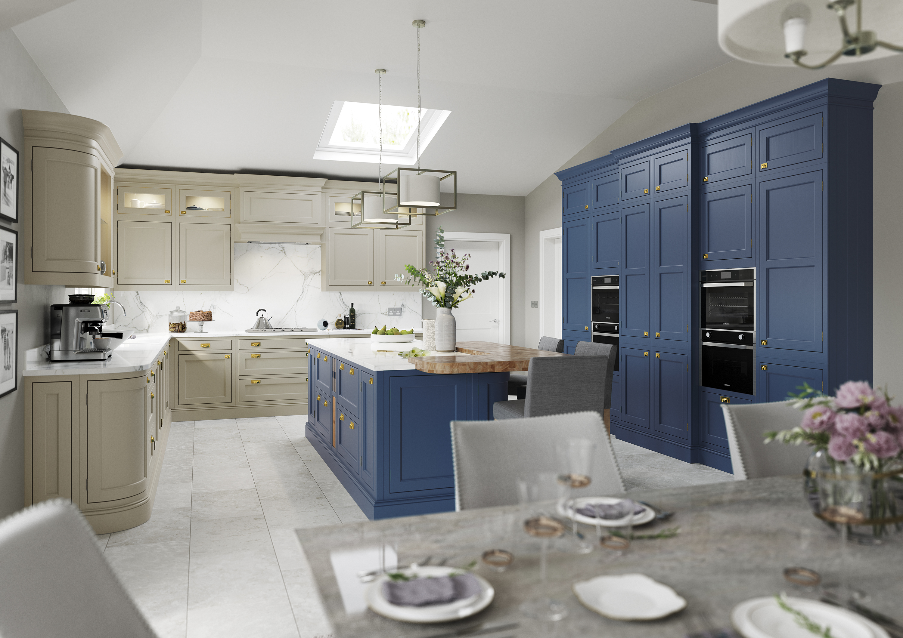 Belgravia - Parisian Blue and Stone