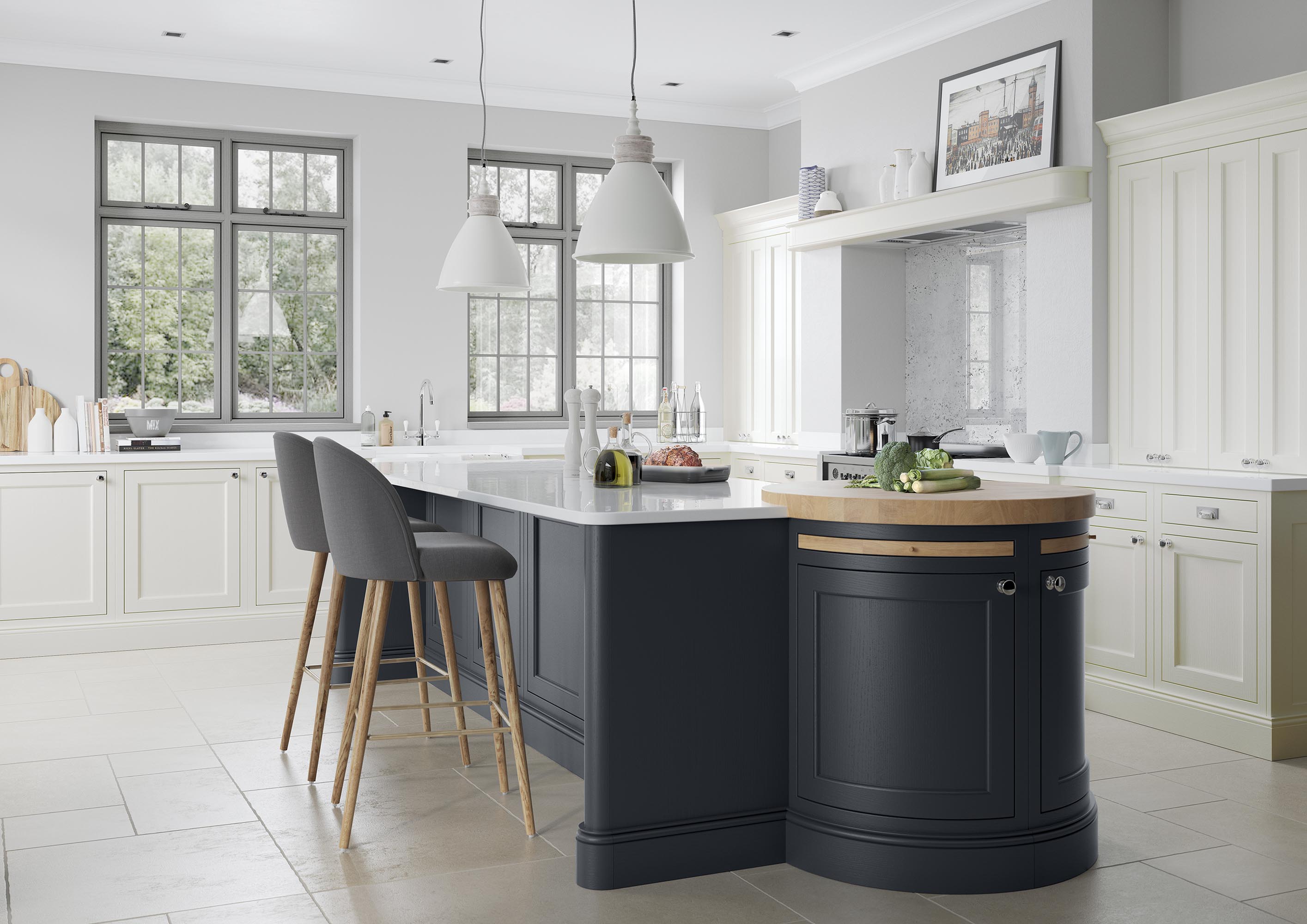 Belgravia - Porcelain and Slate Blue