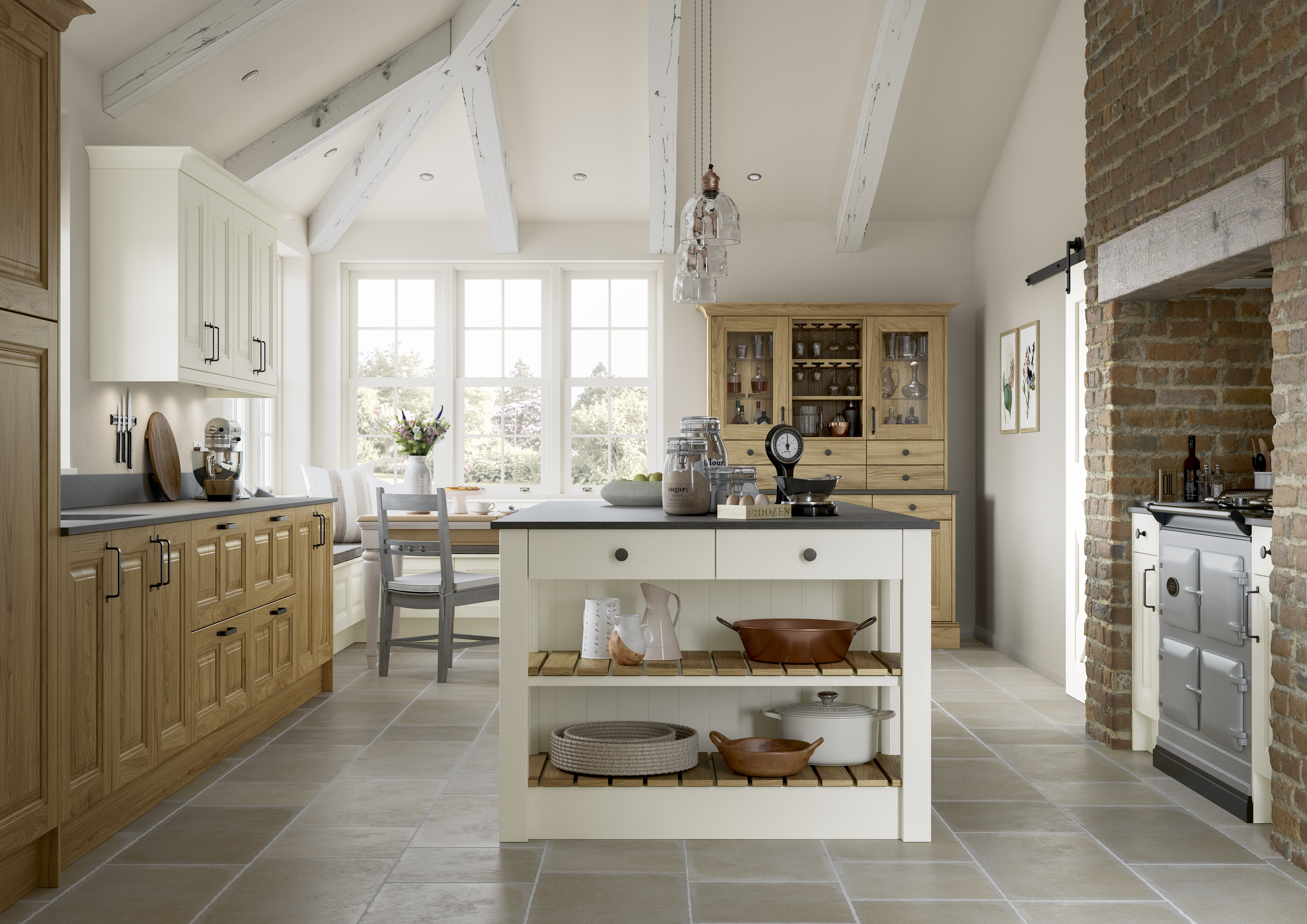 Jefferson - Light Oak and Ivory