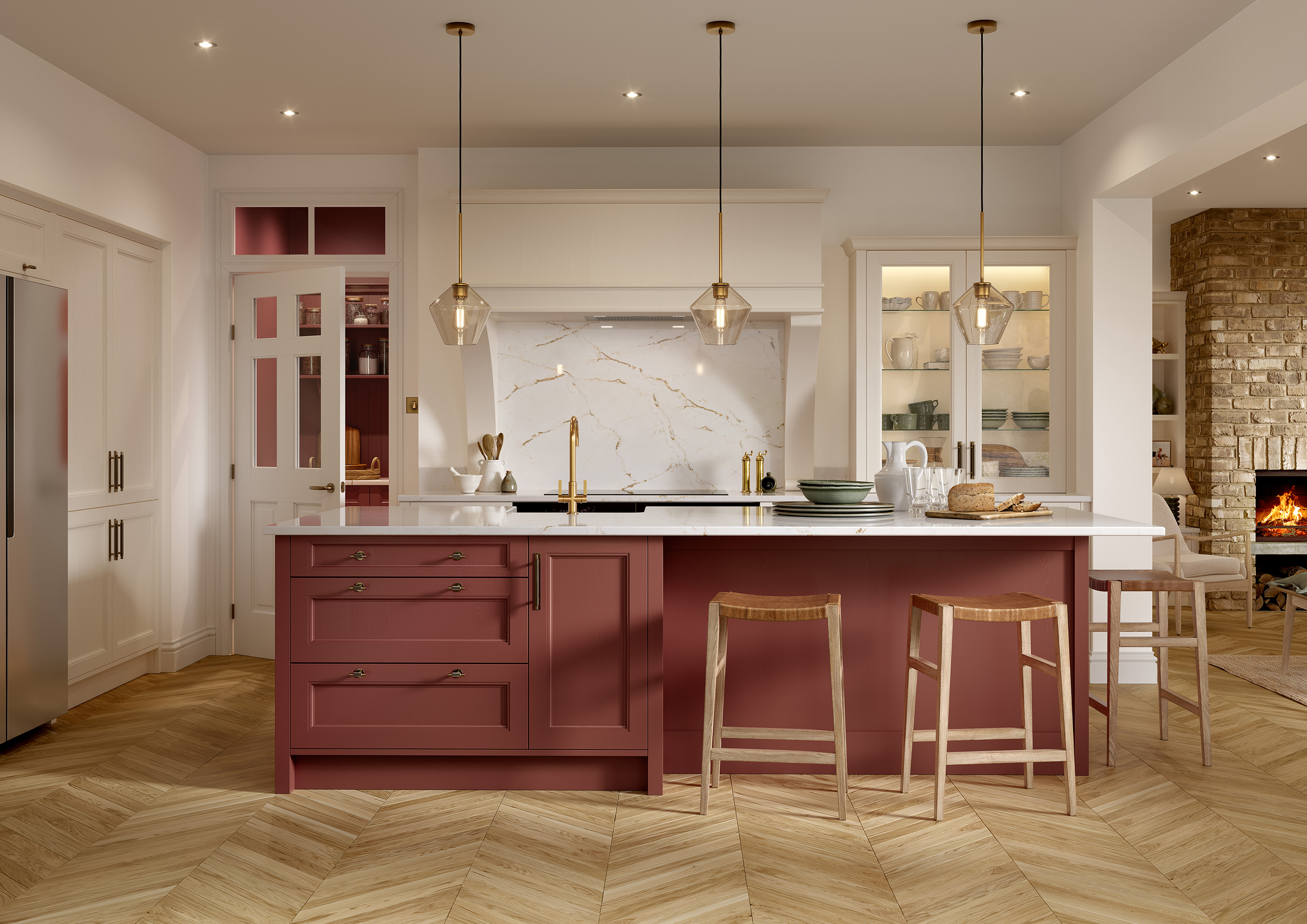 Lawrenson - Shell and Antique Red