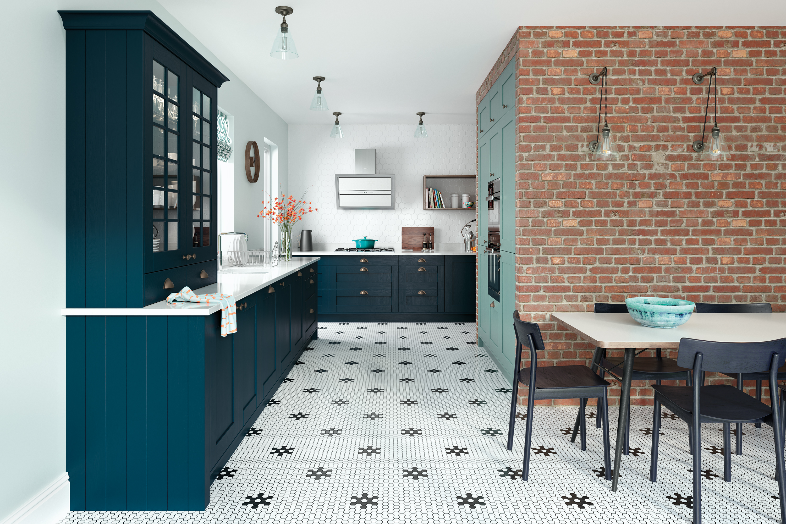 Madison - Marine and Light Teal