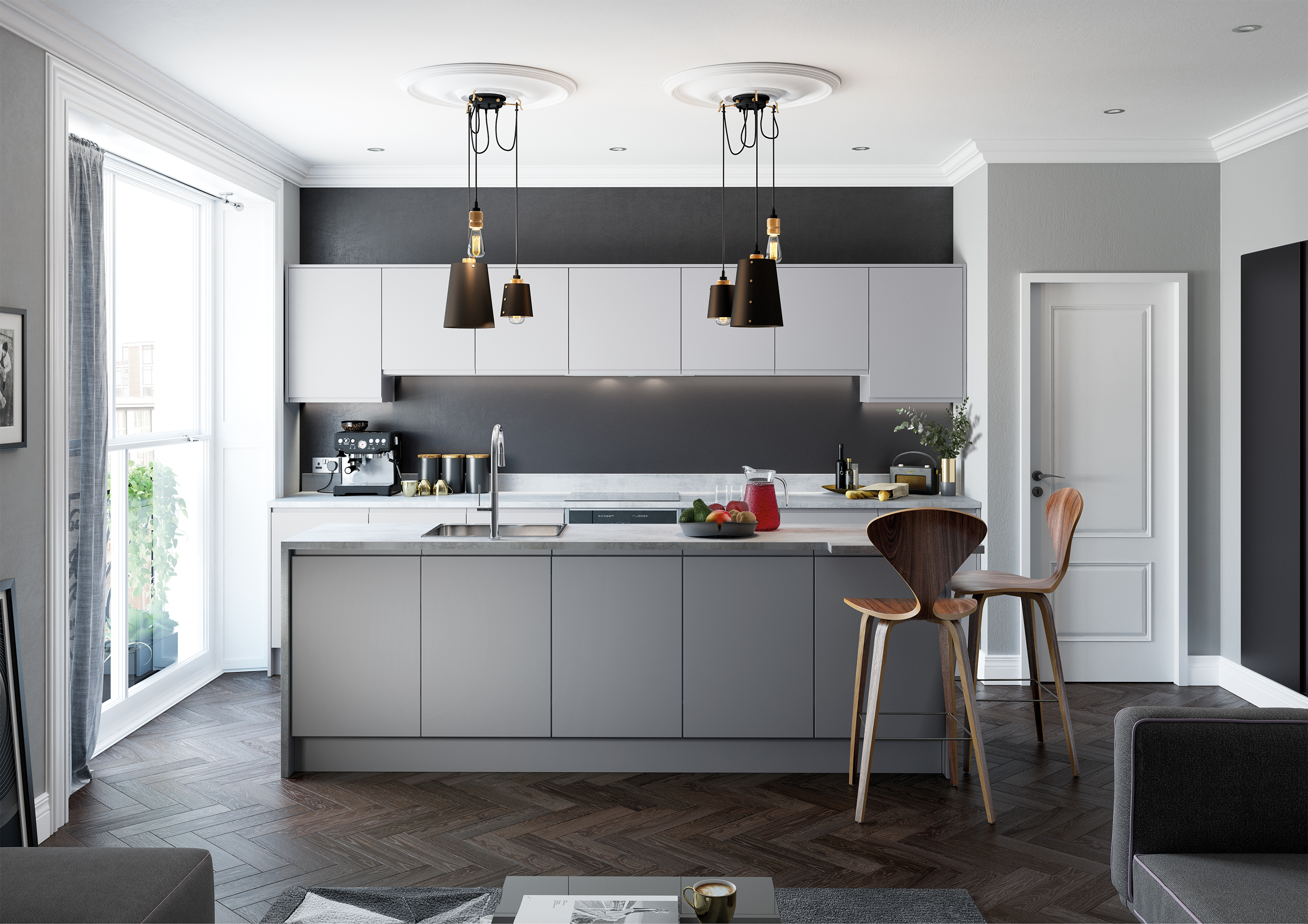 Strada Matte - Dust Grey Light Grey and Graphite