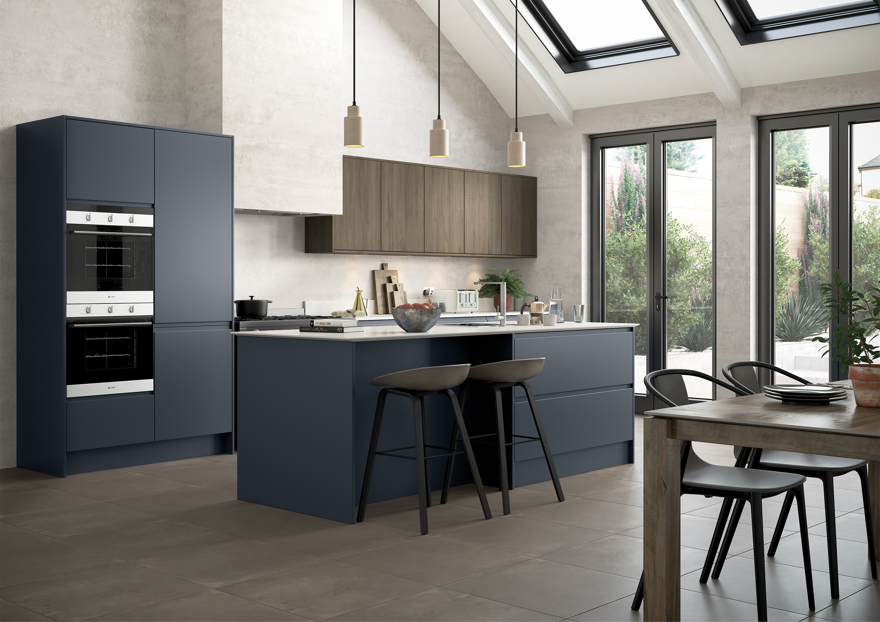 Strada Matte - Slate Blue and Rezana Espresso