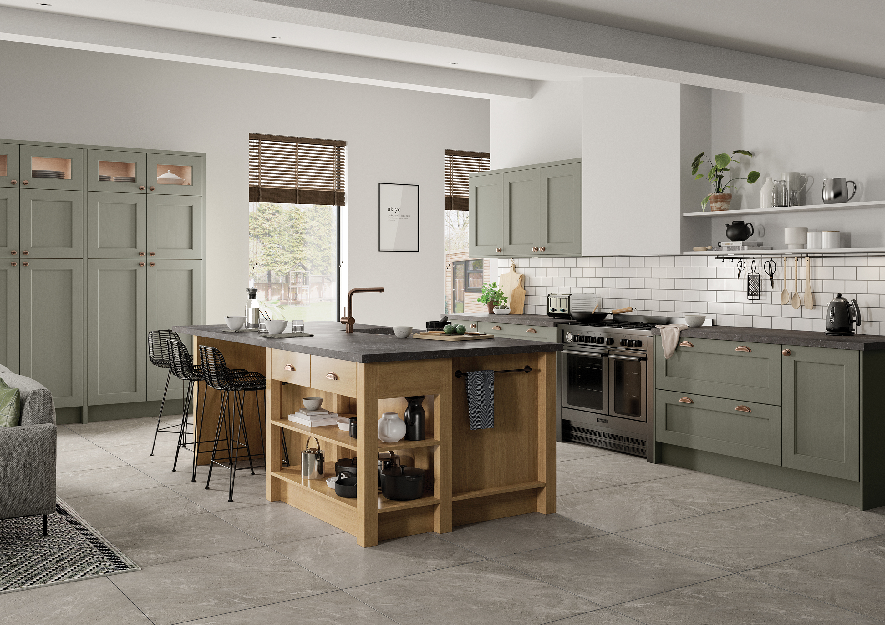 Wakefield - Cardamom and Light Oak