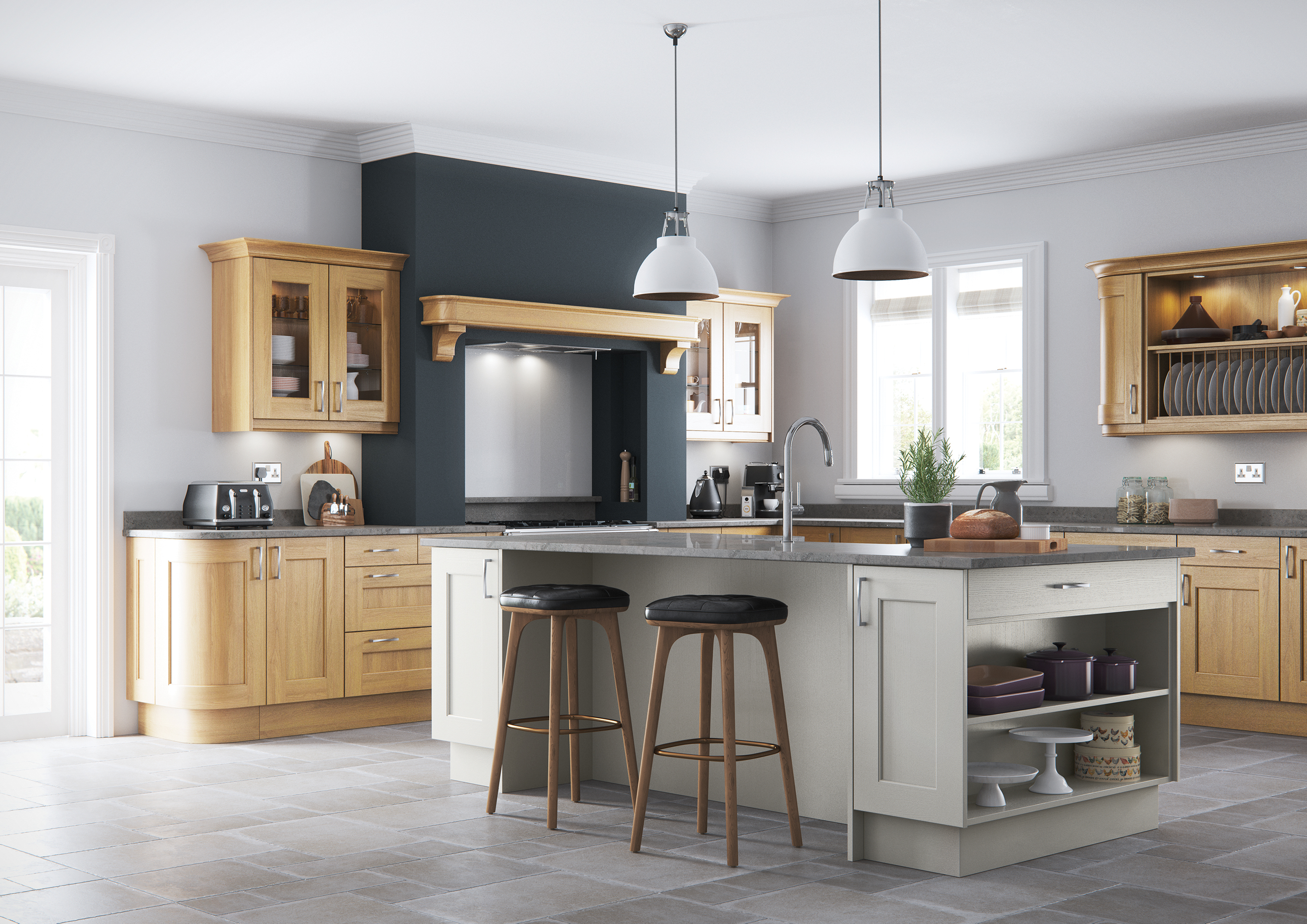Wakefield - Light Oak and Stone