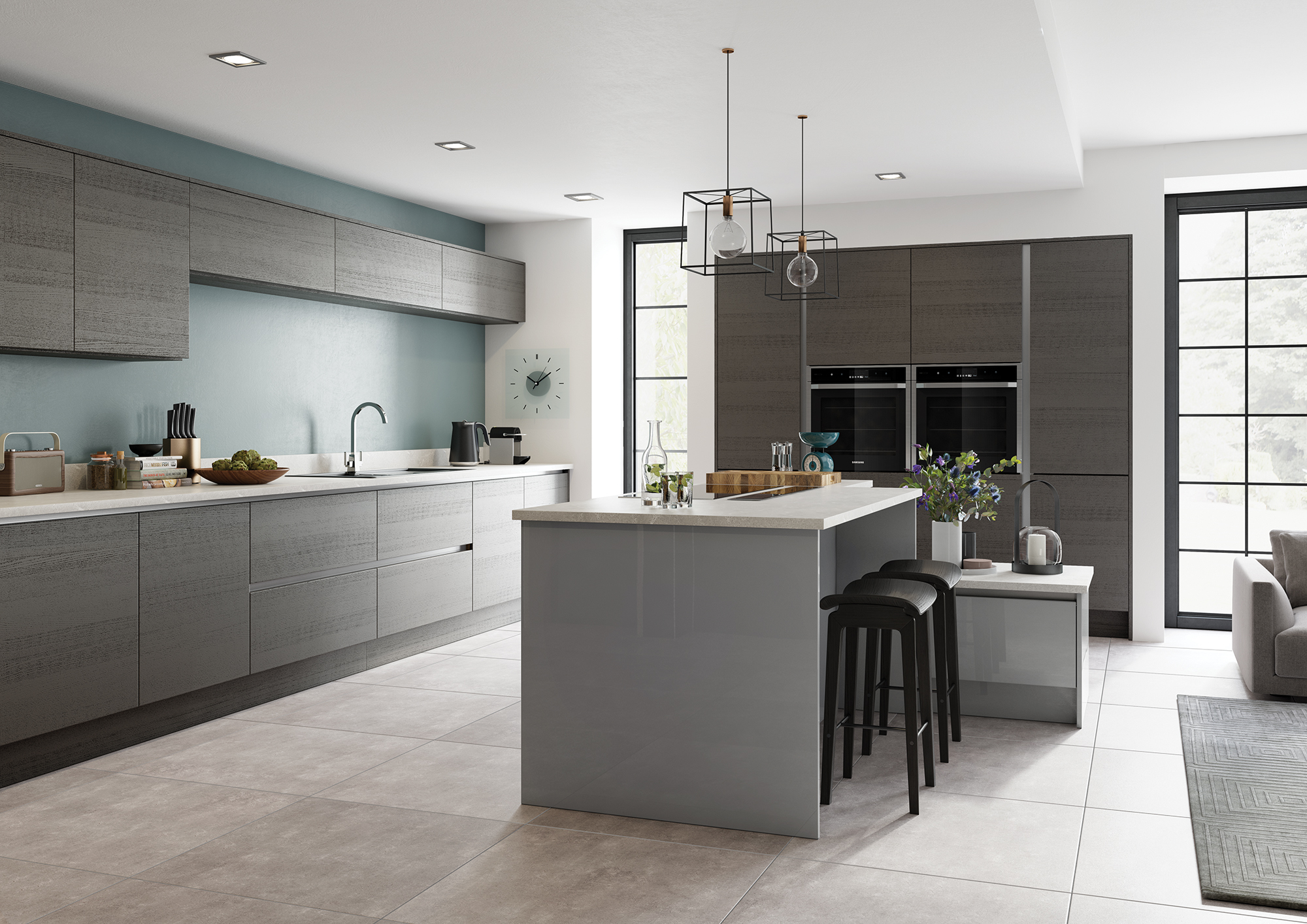 Zola Gloss - Dust Grey and Tavola Carbon